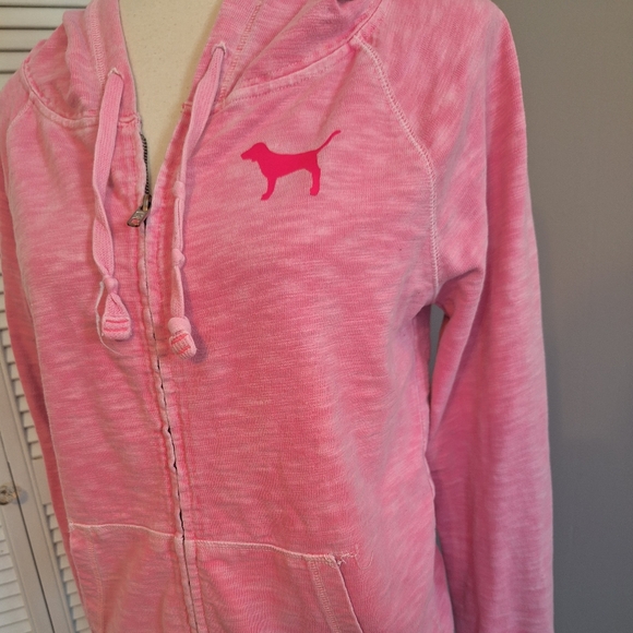 Victoria's secret PINK love pink hoodie jacket sz SP *C6 - Picture 2 of 7
